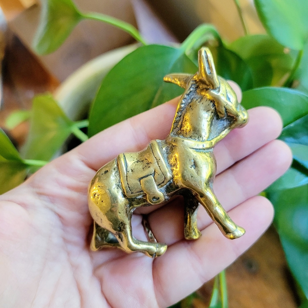 Vintage Clovelly Brass Donkey Figurine - Picture 5 of 11